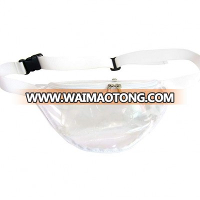 Good quality clear pvc water proof waist zipper bag for mobile phone