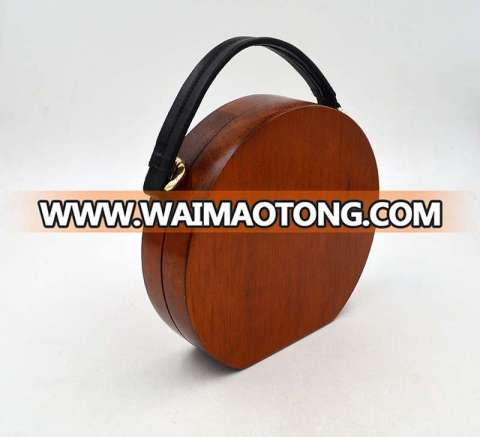 2017 Wholesale Personalized Wooden Handle Shopping Bag Latest Design Fashion wooden round handle bag